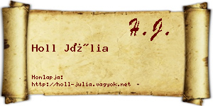 Holl Júlia névjegykártya
