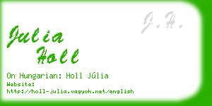 julia holl business card